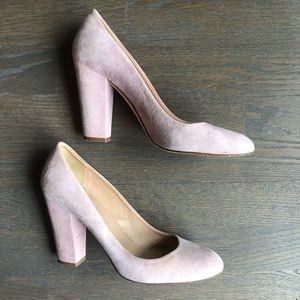 J.Crew suede pumps pale pink size 9